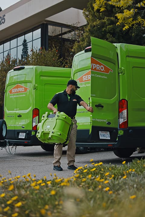 Servpro restoration vehicle
